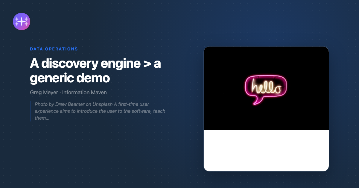 A discovery engine > a generic demo - Information Maven