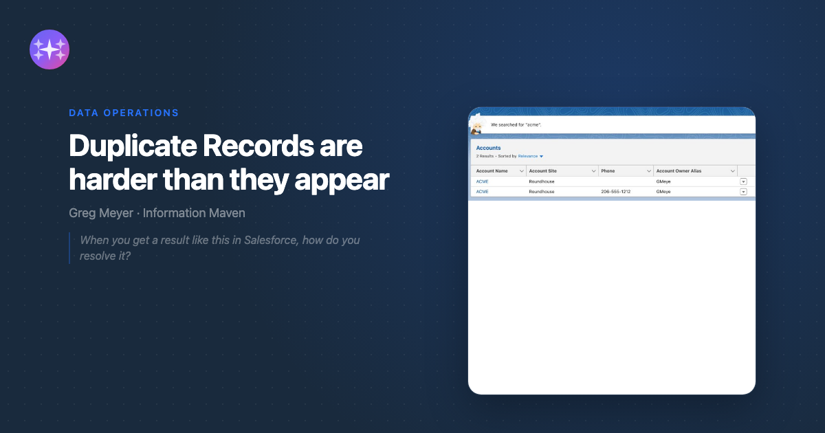 Duplicate Records are harder than they appear - Information Maven