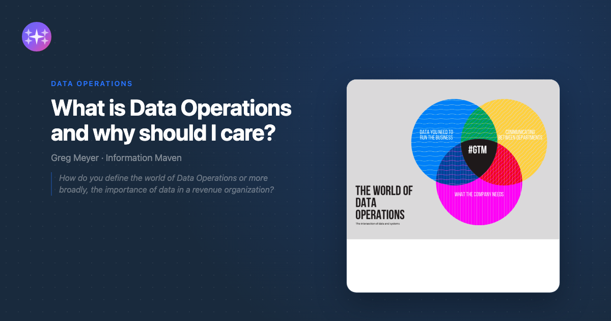 Data Opertion What is Data Operations and why should I care? - Information Maven